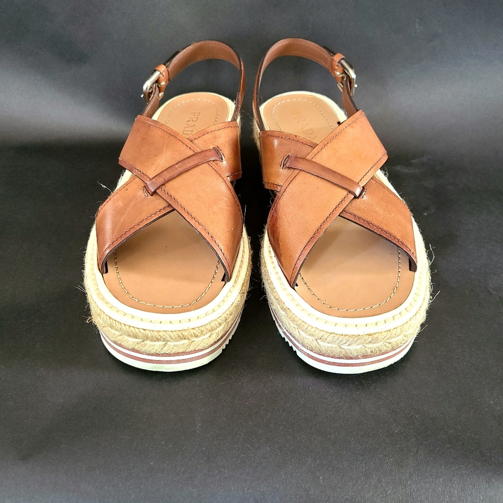 Prada Espadrille Platform Sandals - Picture 2 of 9